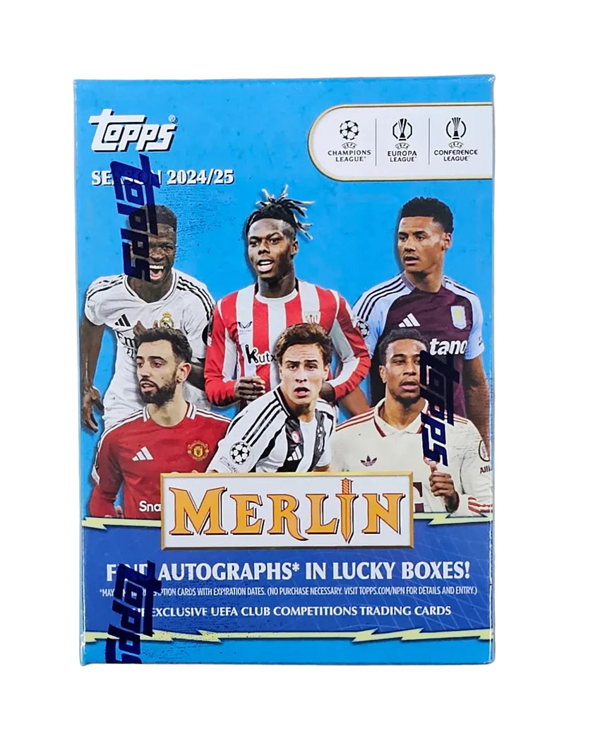 2024/25 Topps Chrome Merlin UEFA Club Competitions Soccer 7-Pack Blaster