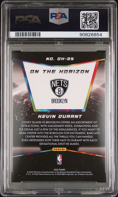 KEVIN DURANT ON THE HORIZON CASE HIT SSP 2020 PANINI ON THE HORIZON #OH35 (GRADED)