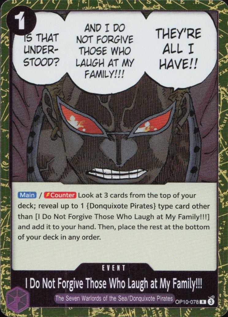 I Do Not Forgive Those Who Laugh at My Family!!! Foil R Royal Blood OP10-078 NM