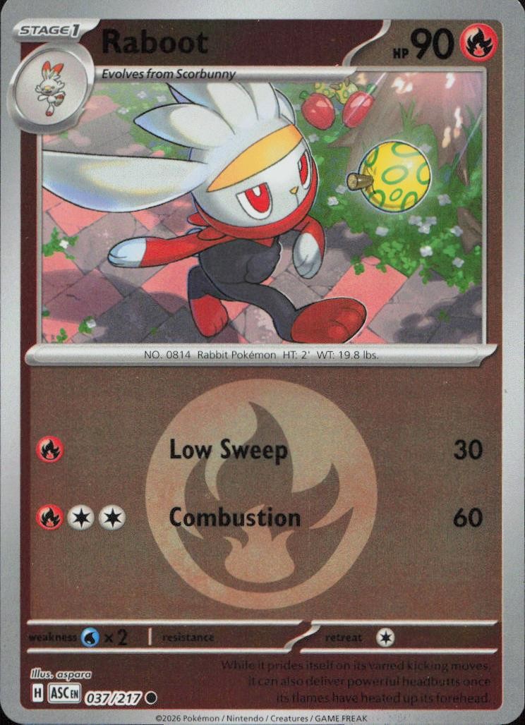 Raboot (Energy Symbol Pattern) 037/217 ME: Ascended Heroes Reverse Holo Common