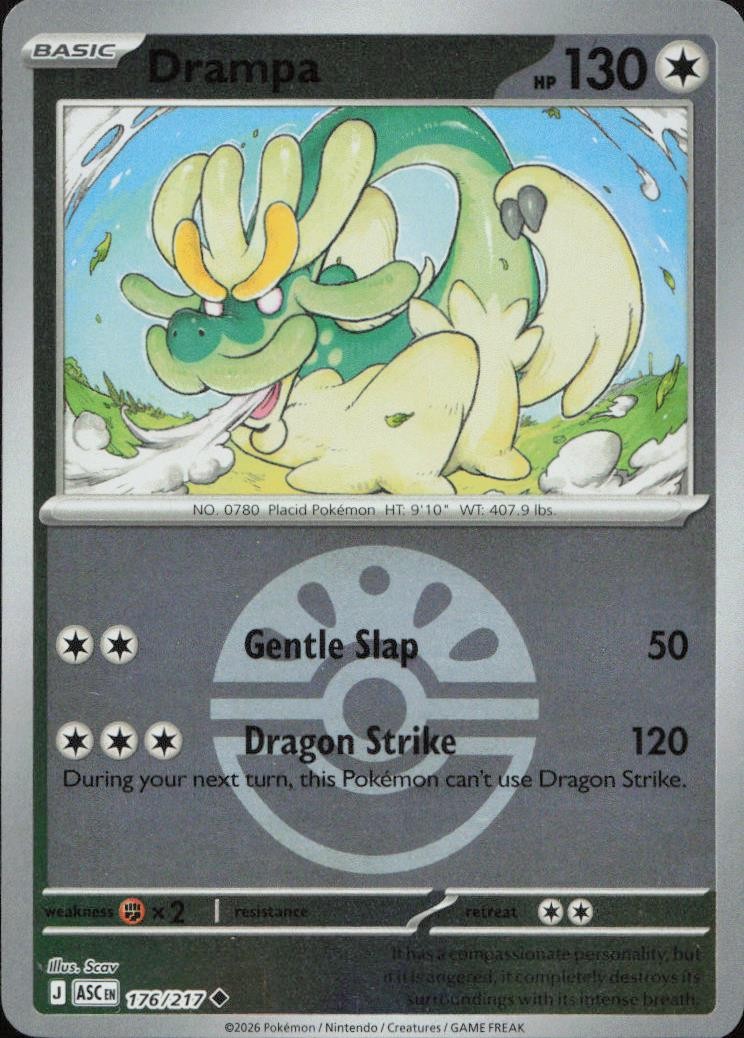Drampa (Friend Ball) 176/217 ME: Ascended Heroes Reverse Holo Uncommon