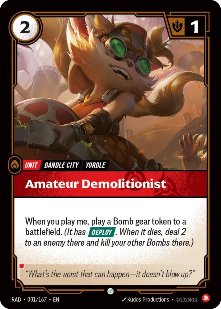 Amateur Demolitionist Common Radiance 001/167 NM
