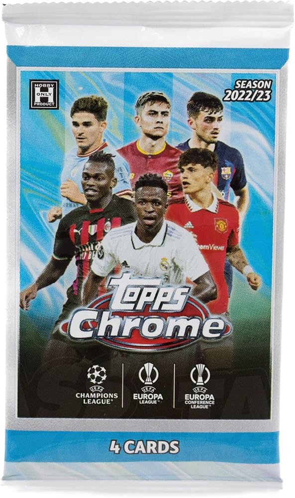 2022/23 Topps Chrome UEFA Club Competitions Soccer Hobby Booster Pack Lite