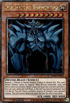 Obelisk the Tormentor (V.2 - Quarter Century Secret Rare)