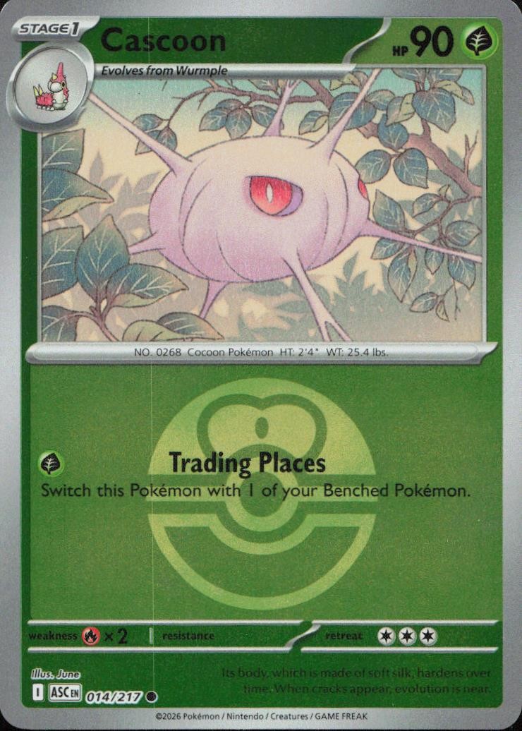 Cascoon (Love Ball) 014/217 ME: Ascended Heroes Reverse Holo Common