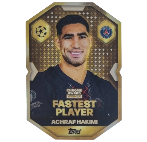 ACHRAF HAKIMI CA8 CHROME AWARD WINNER TOPPS MATCH ATTAX CHAMPIONS LEAGUE 2025/26