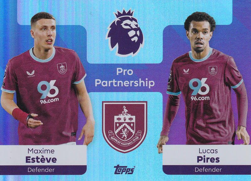 Estève Pires Pro Partnership Topps Premier League 2025/2026 Burnley 25/26 # 379