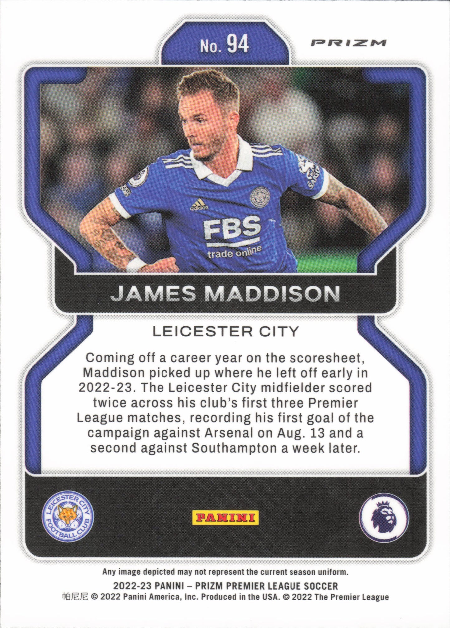 James Maddison Green Pulsar Panini Prizm