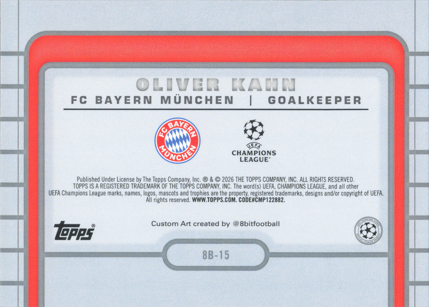 Oliver Kahn 8-Bit Ballers Topps Flagship