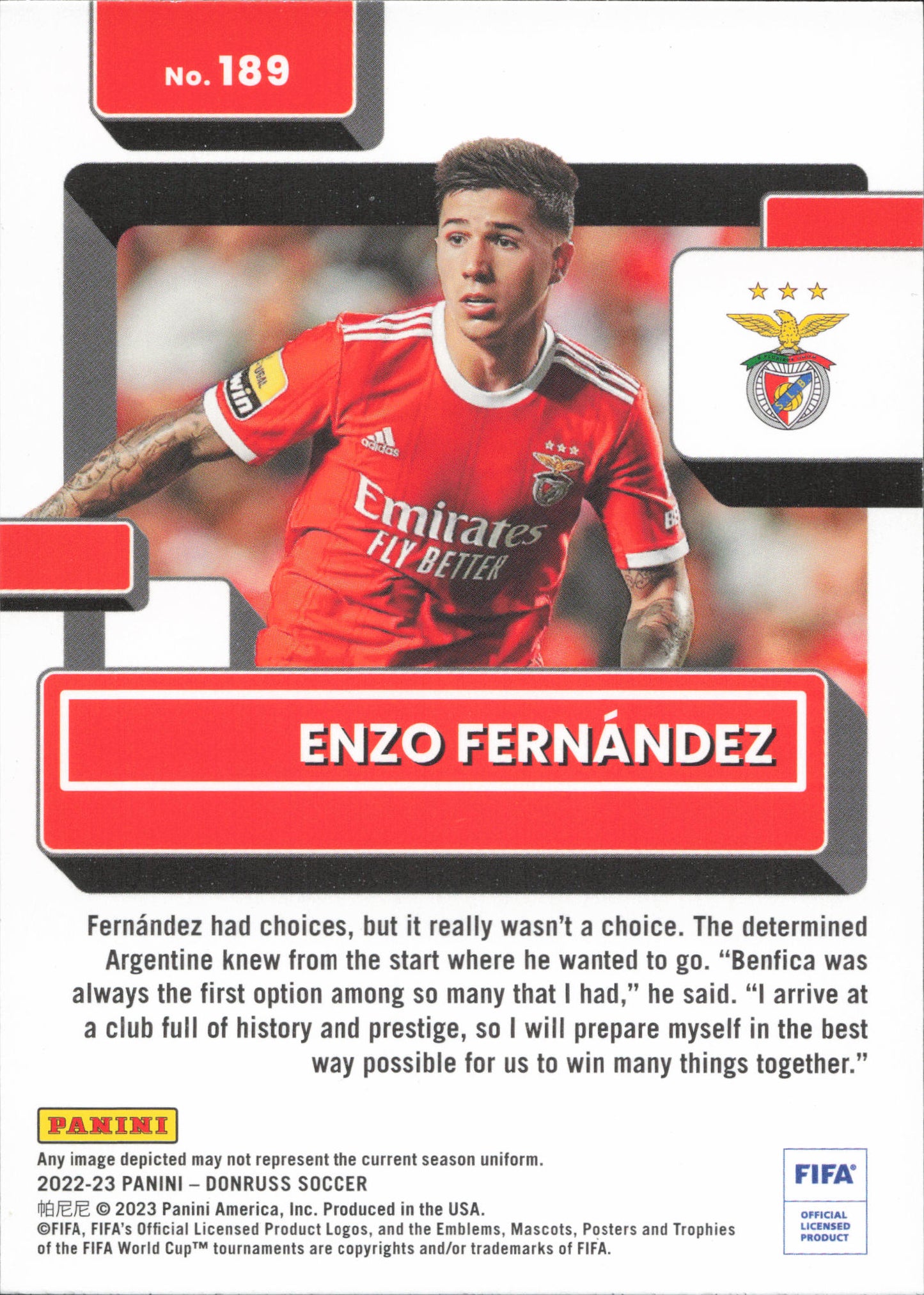 Enzo Fernandez Rated Rookie Orange Panini Donruss
