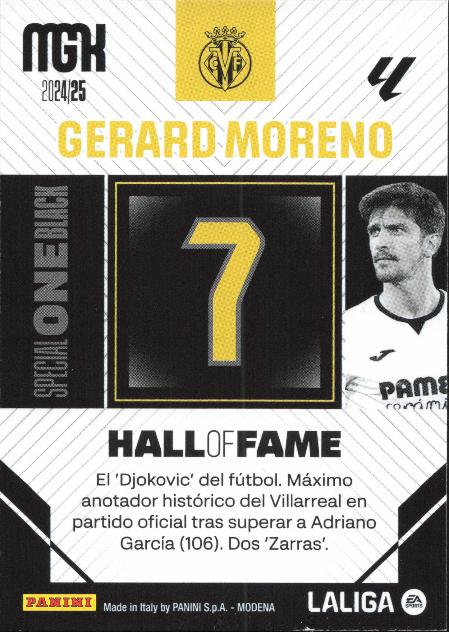 Gerard Moreno Special One Black Panini MGK