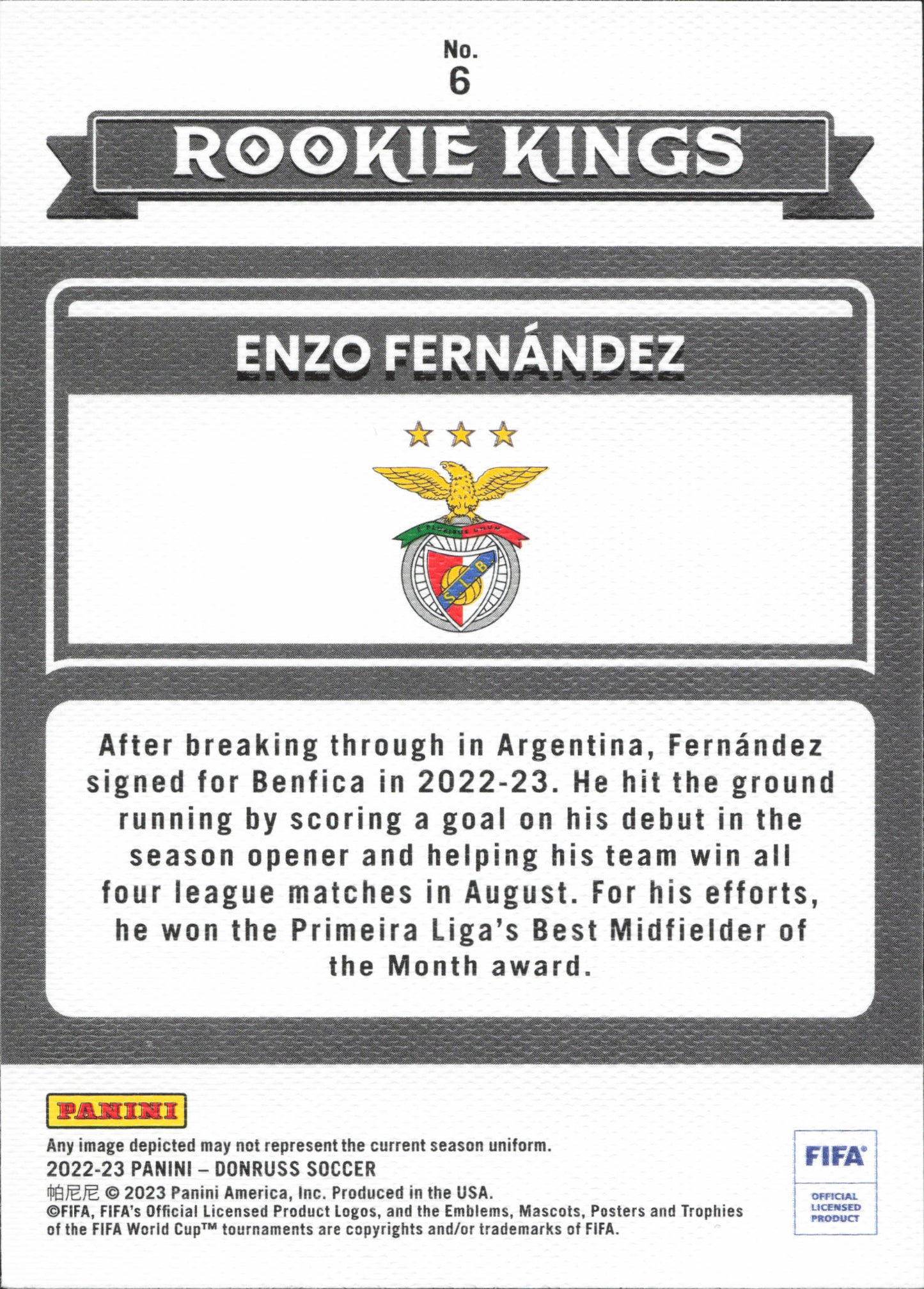 Enzo Fernandez Rookie Kings Panini Donruss