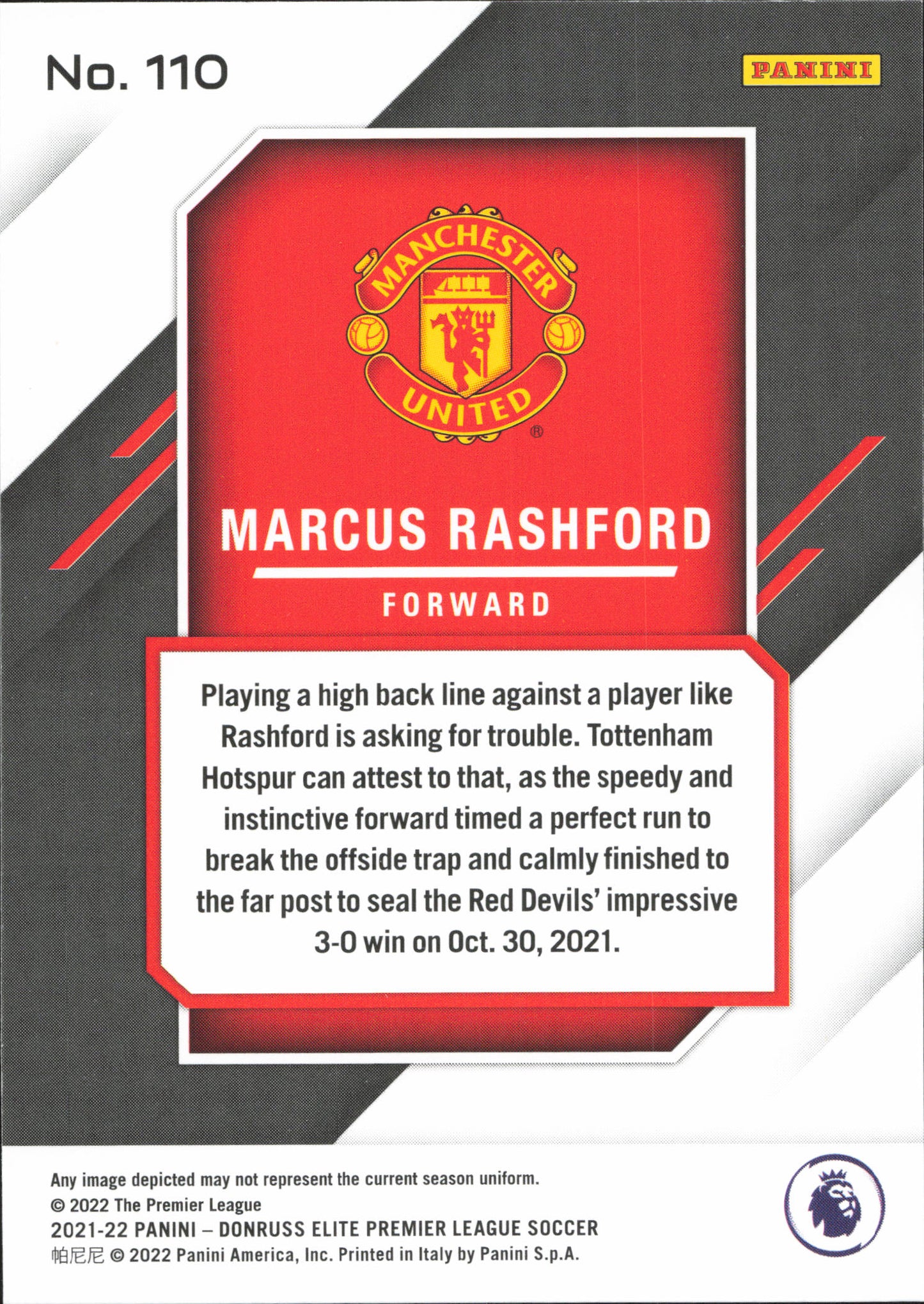Marcus Rashford Panini Donruss Elite
