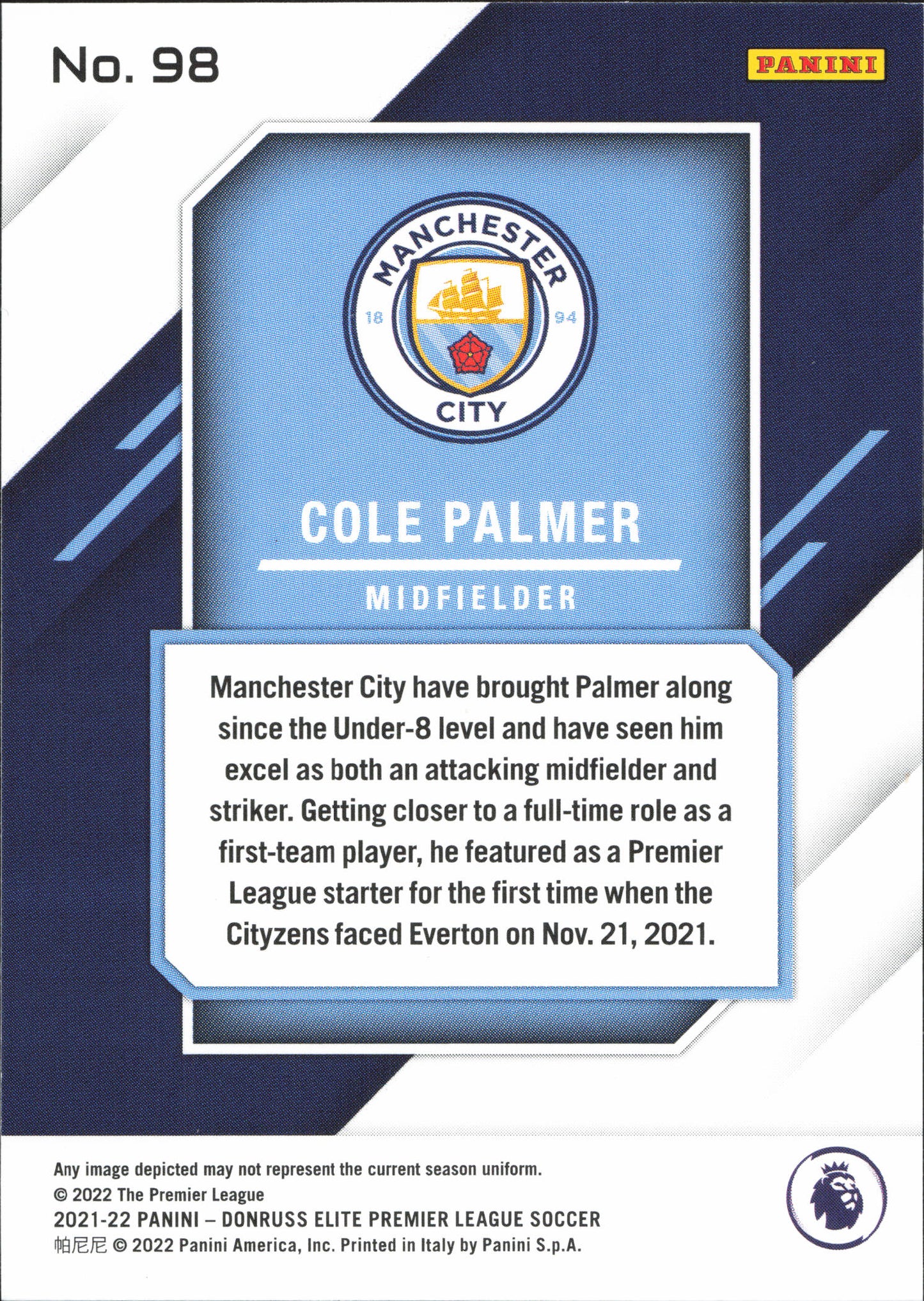 Cole Palmer Rookie Panini Donruss Elite