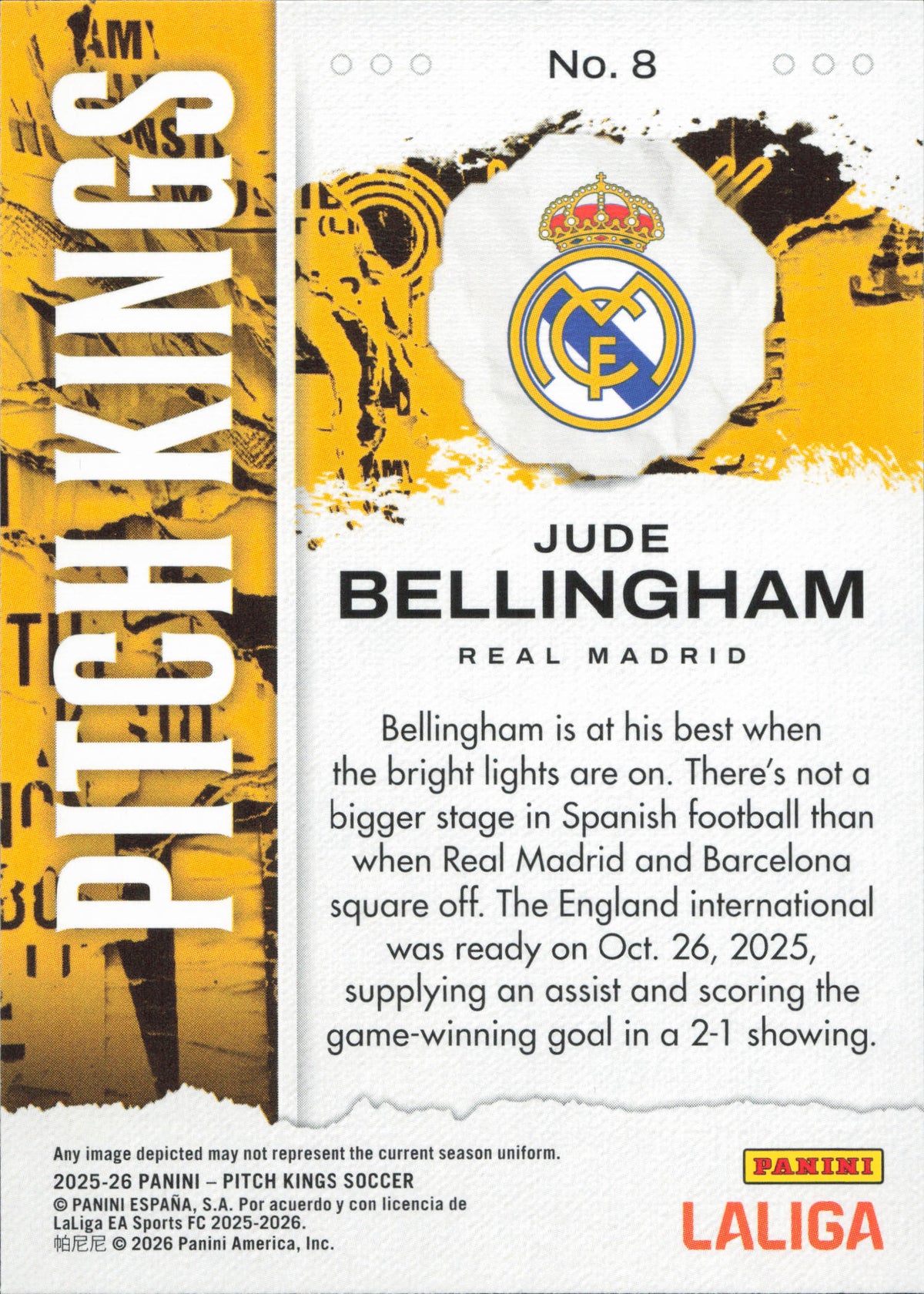 Jude Bellingham Base Panini Pitch Kings La Liga