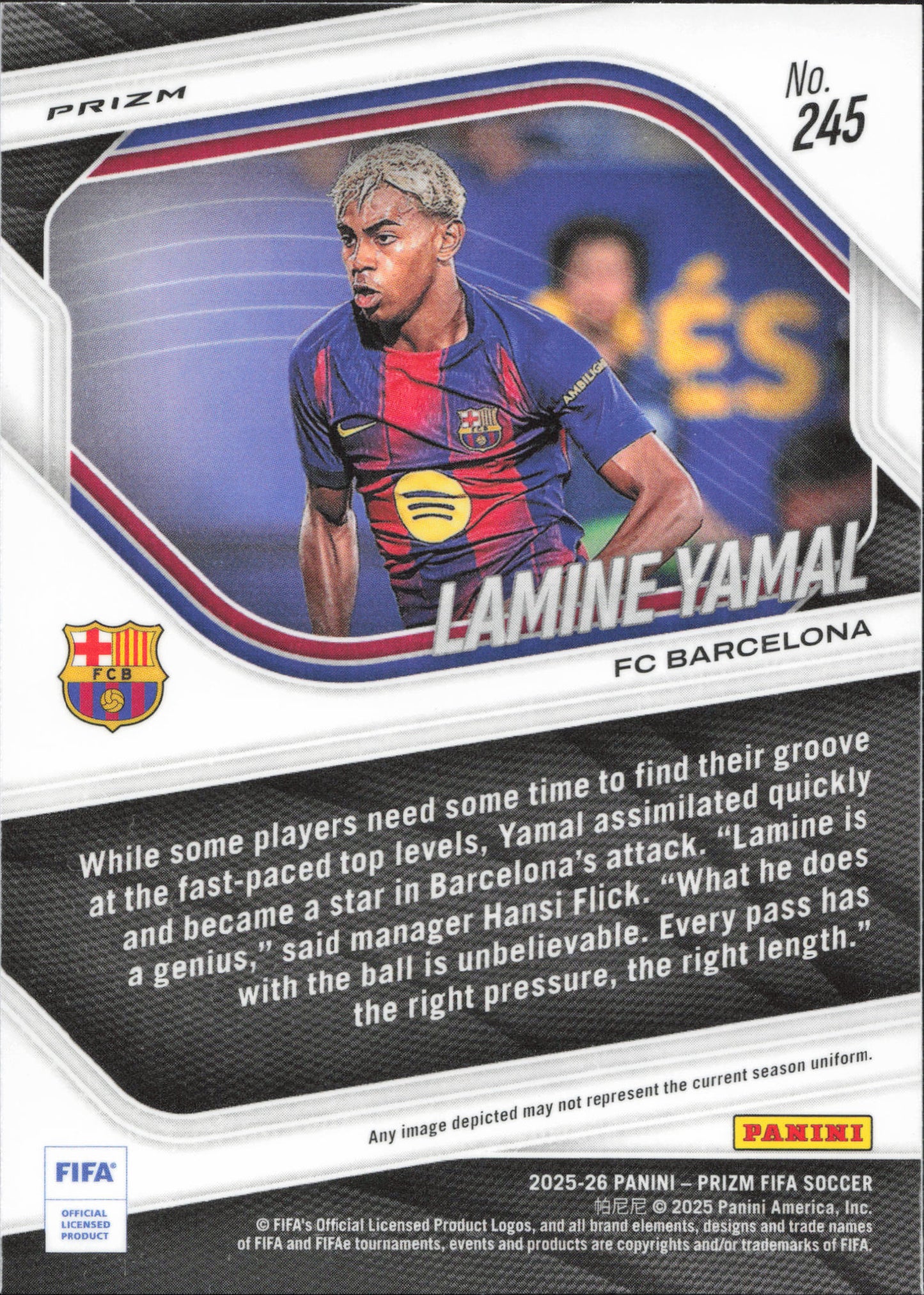Lamine Yamal Panini Prizm FIFA