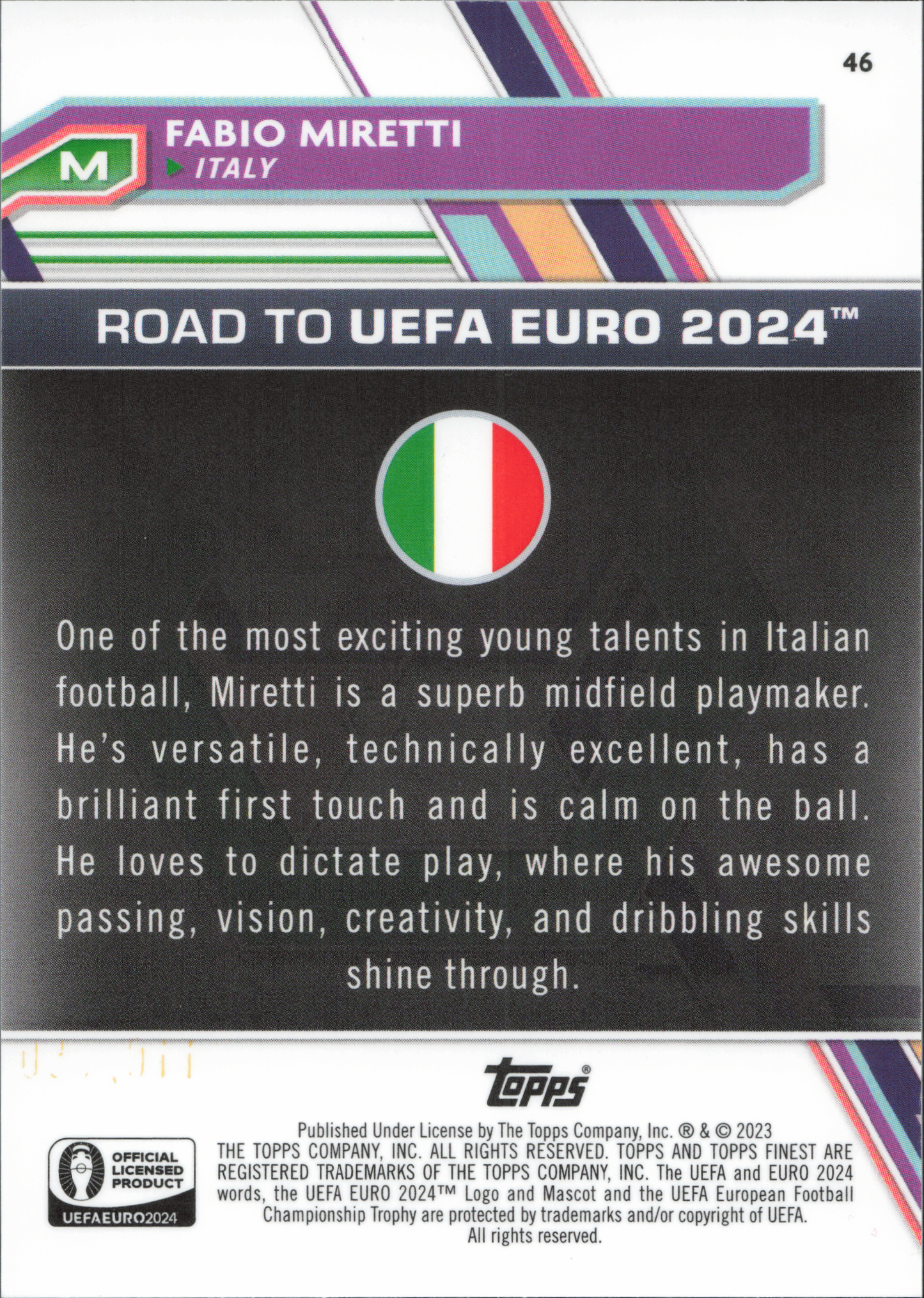 Fabio Miretti Numbered /250 Topps Finest