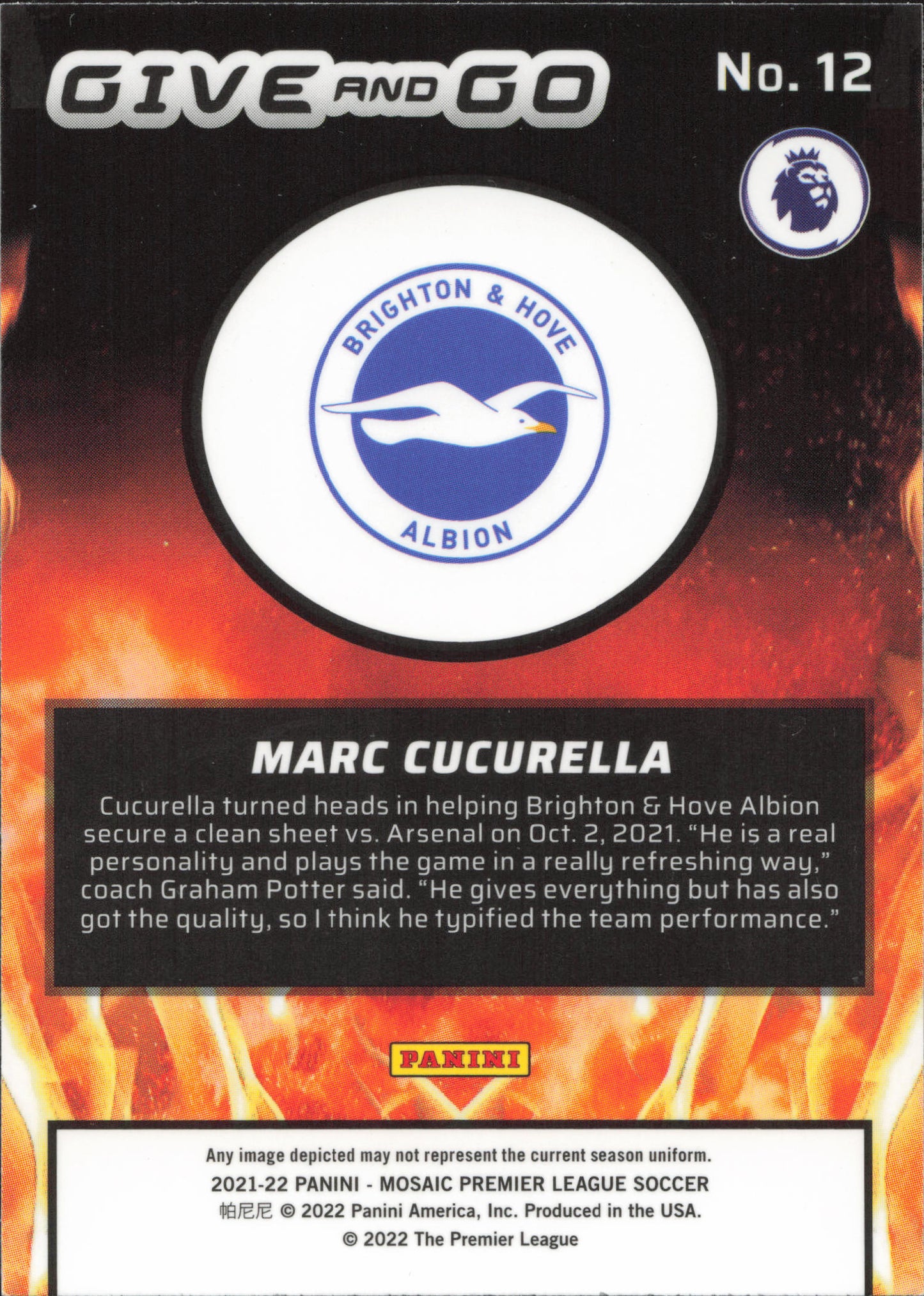 Marc Cucurella Give and Go Panini Mosaic EPL