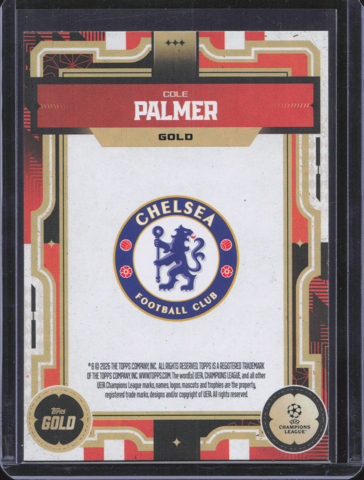 Cole Palmer Numbered /25 Topps Gold