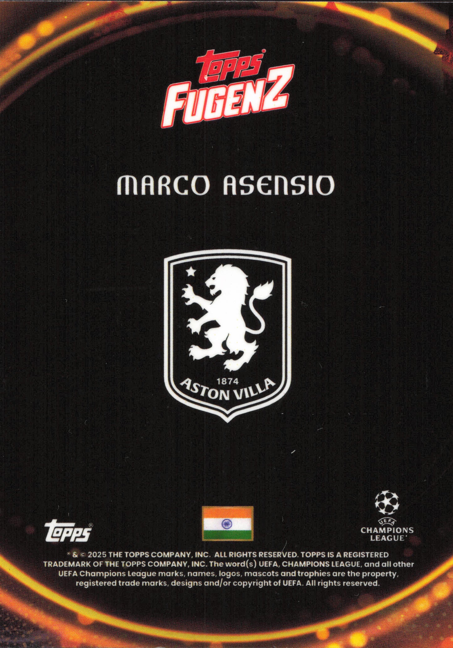 Marco Asensio Numbered /25 Topps Fugenz