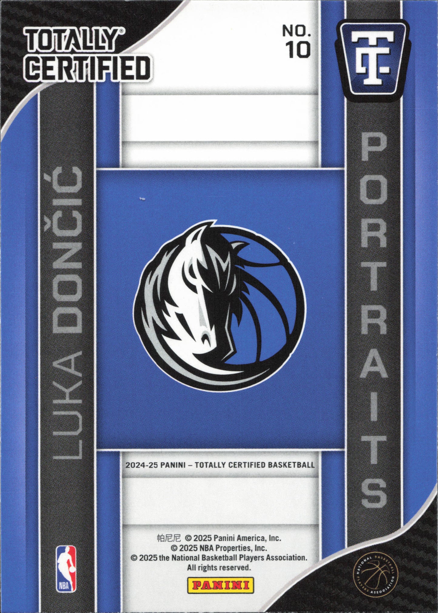 Luka Doncic Portraits Panini Totally Certified