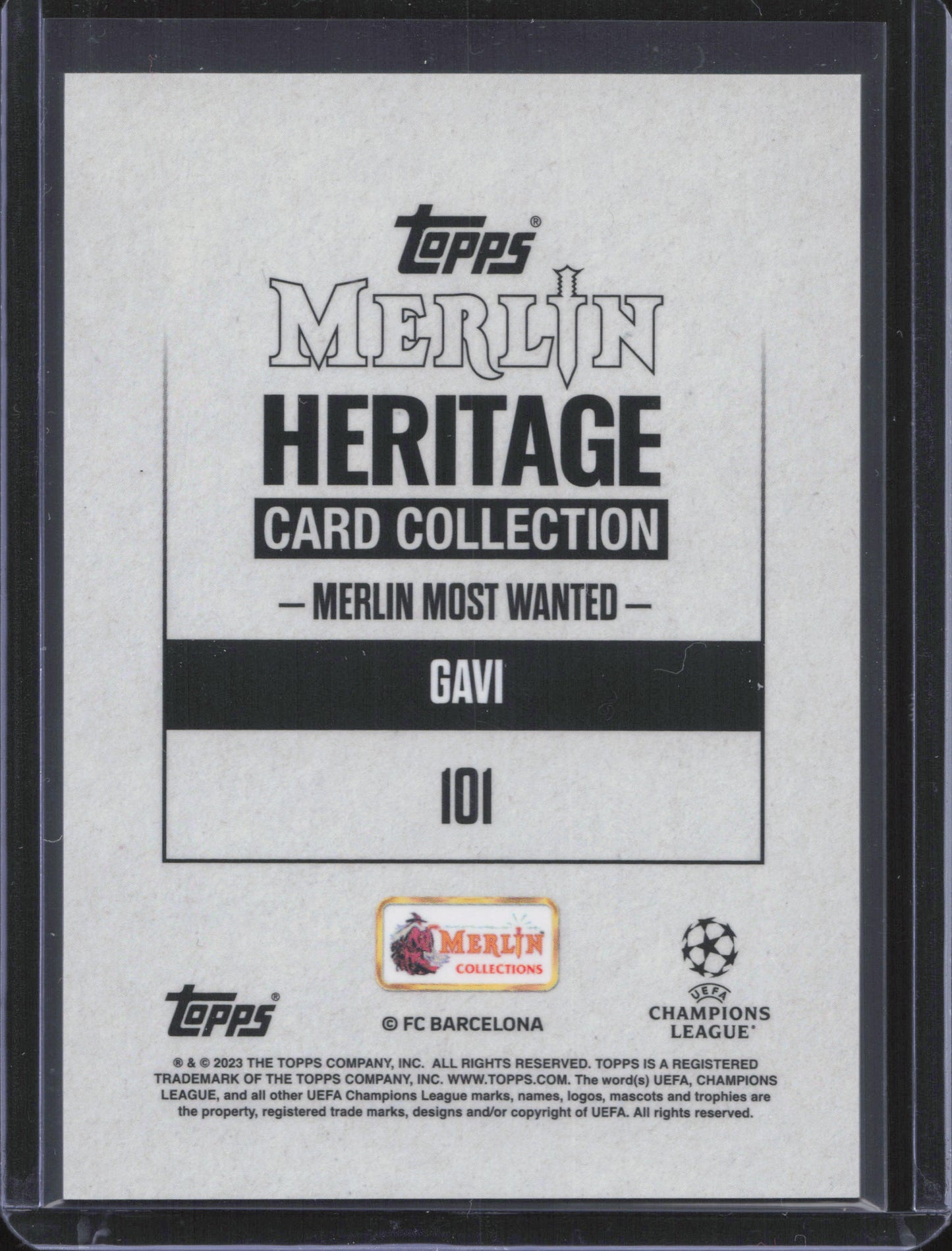 Gavi Numbered /10 Topps Merlin Heritage