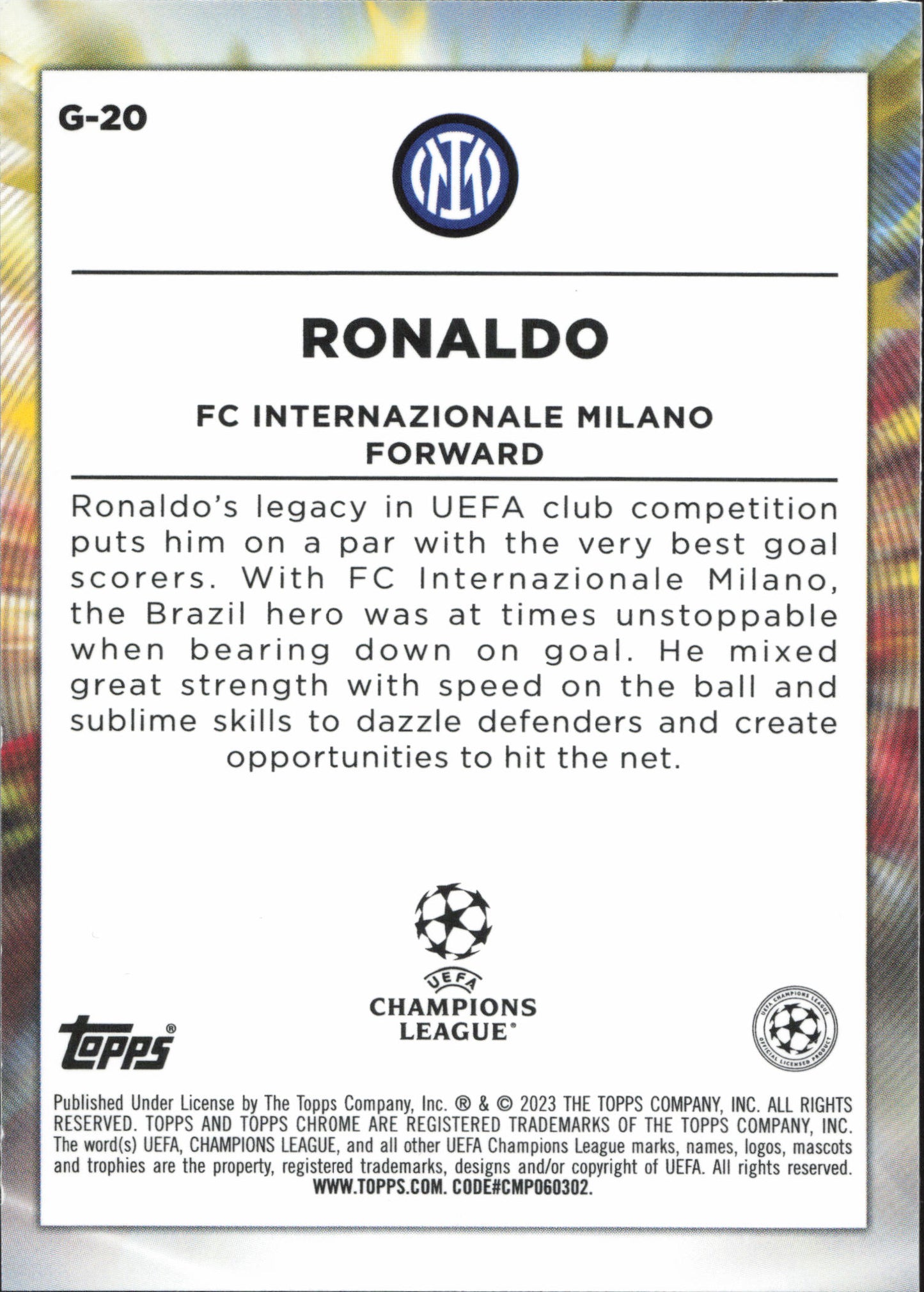 Ronaldo Golazo Topps Chrome