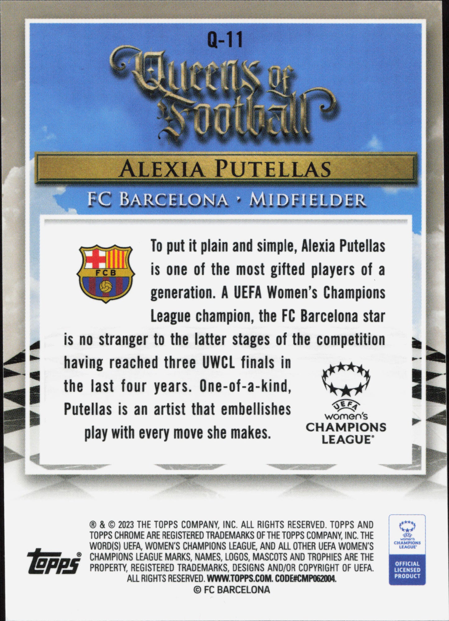 Alexia Putellas Queens of Football Topps Chrome