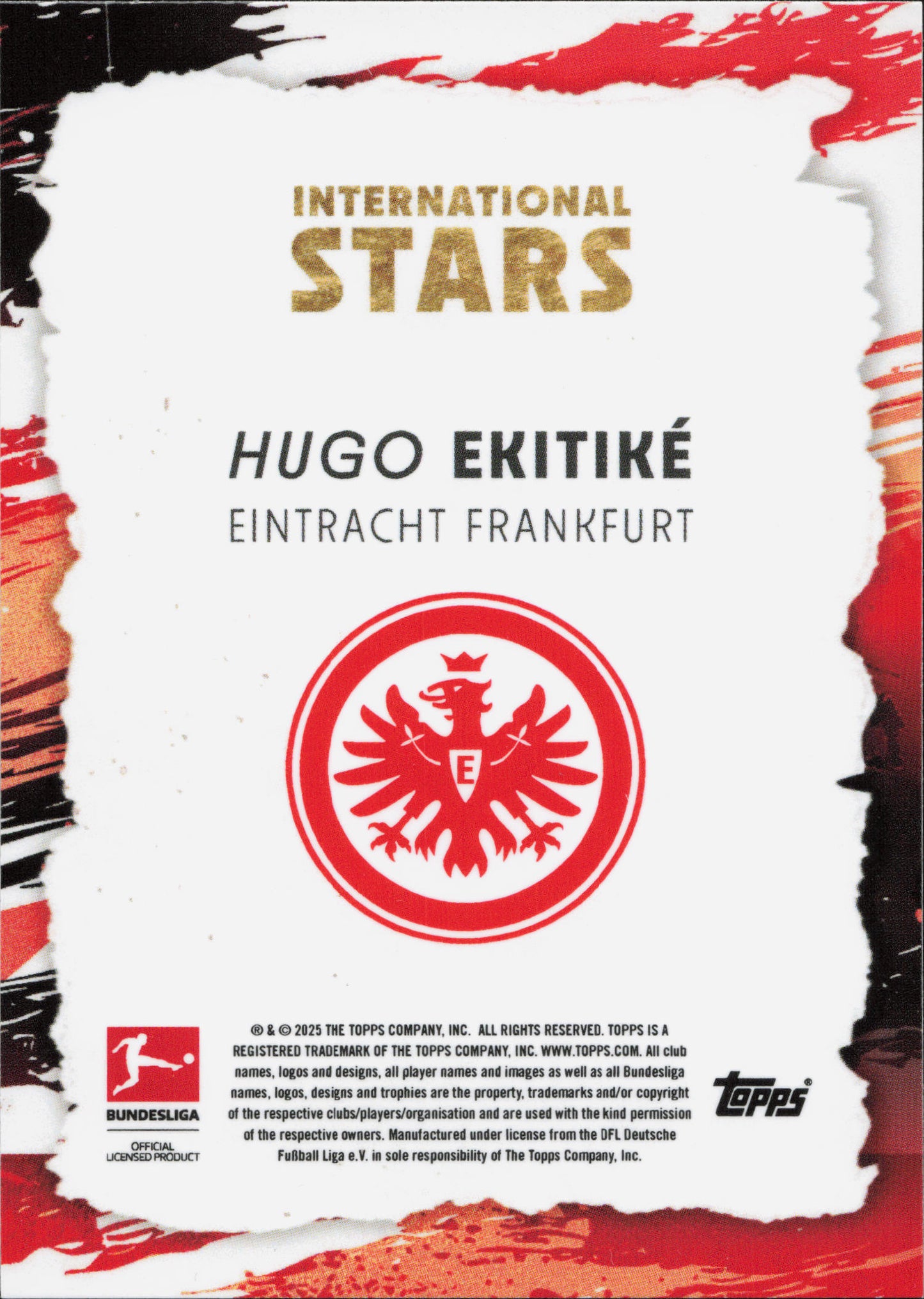 Hugo Ekitike Topps Bundesliga International Stars