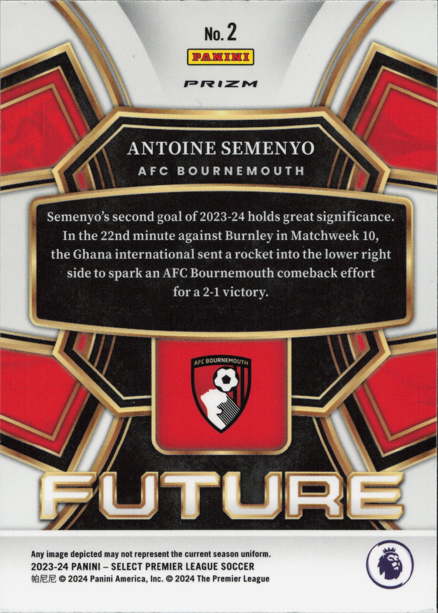 Antoine Semenyo Rookie Future Blue Pulsar Panini Select EPL