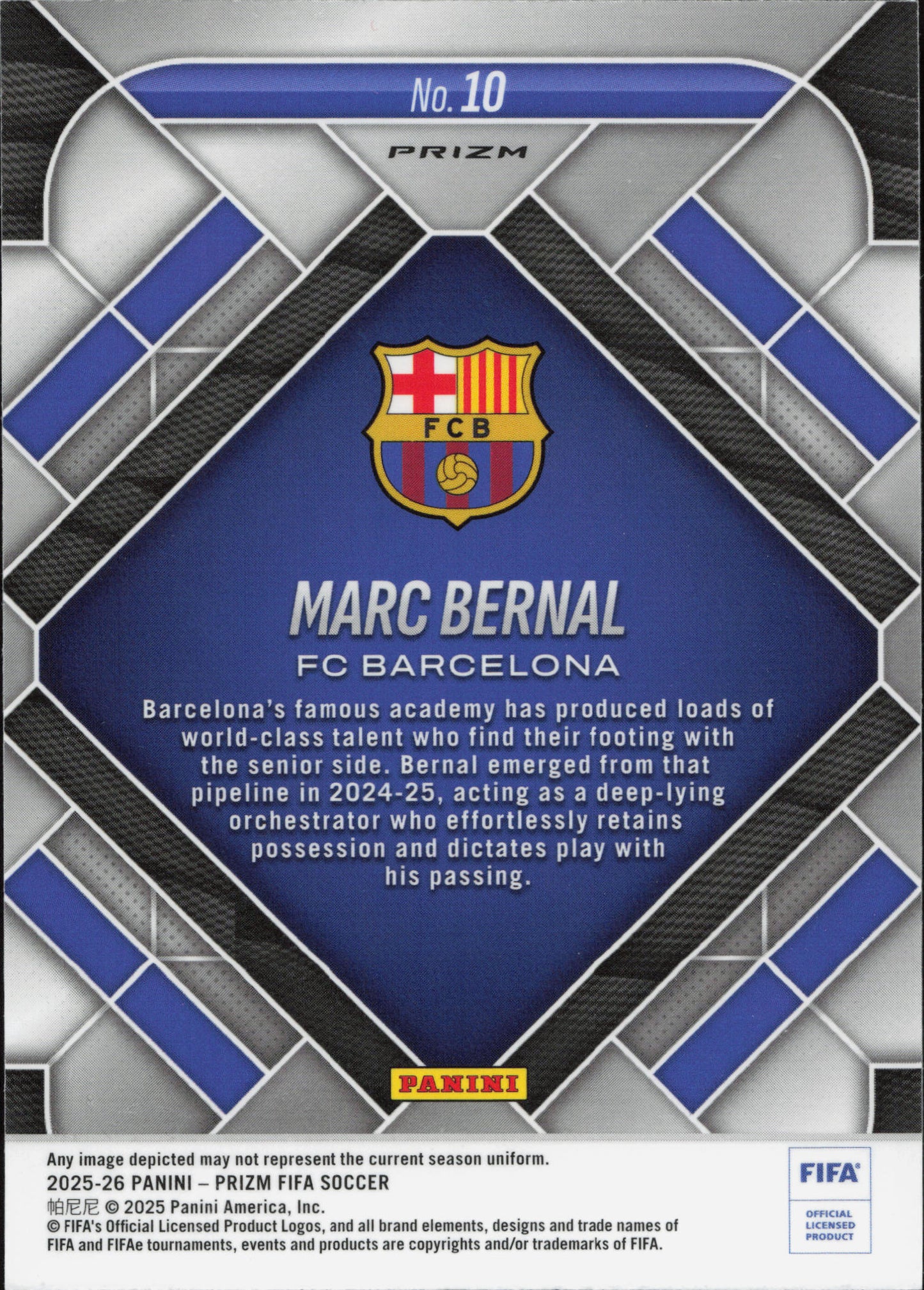 Marc Bernal Emergent Mosaic Panini Prizm FIFA