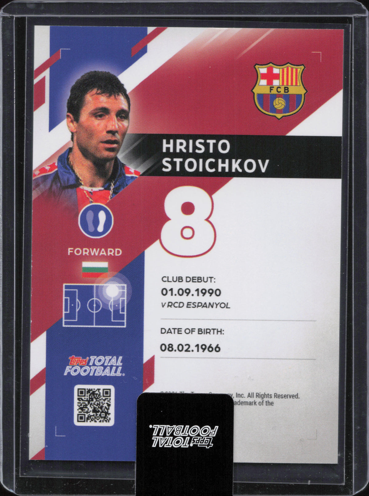 Hristo Stoichkov Numbered /50 Topps Total Football