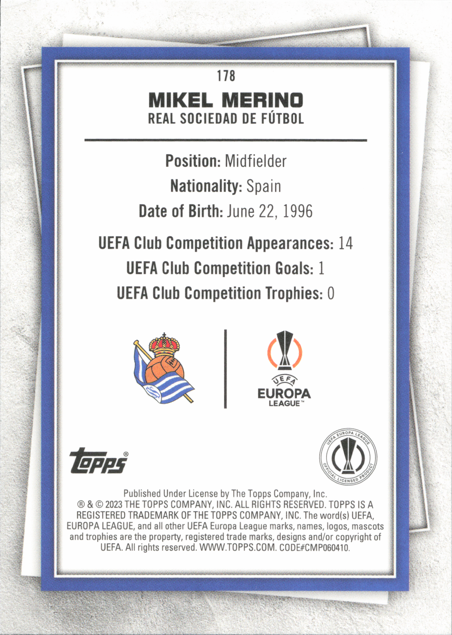 Mikel Merino Uncommon Topps Superstars