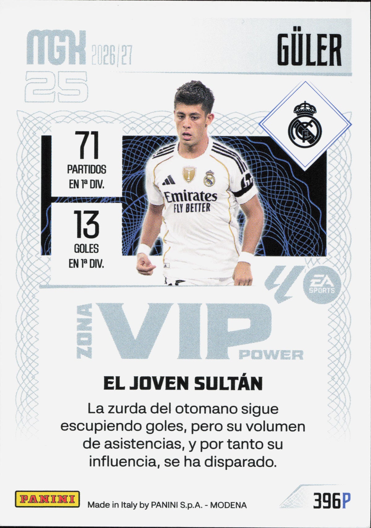 Arda Guler Zona VIP Power Panini MGK La Liga