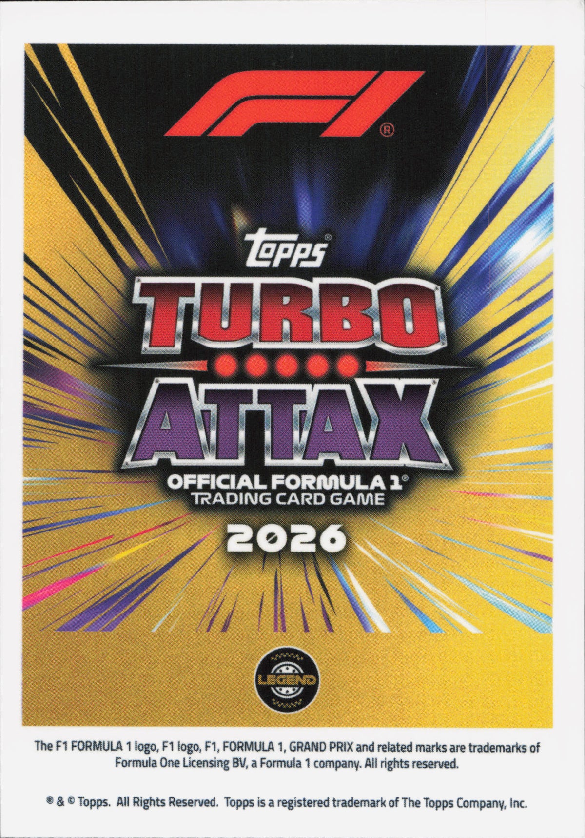Mark Webber Turbo Chrome Topps Turbo Attax