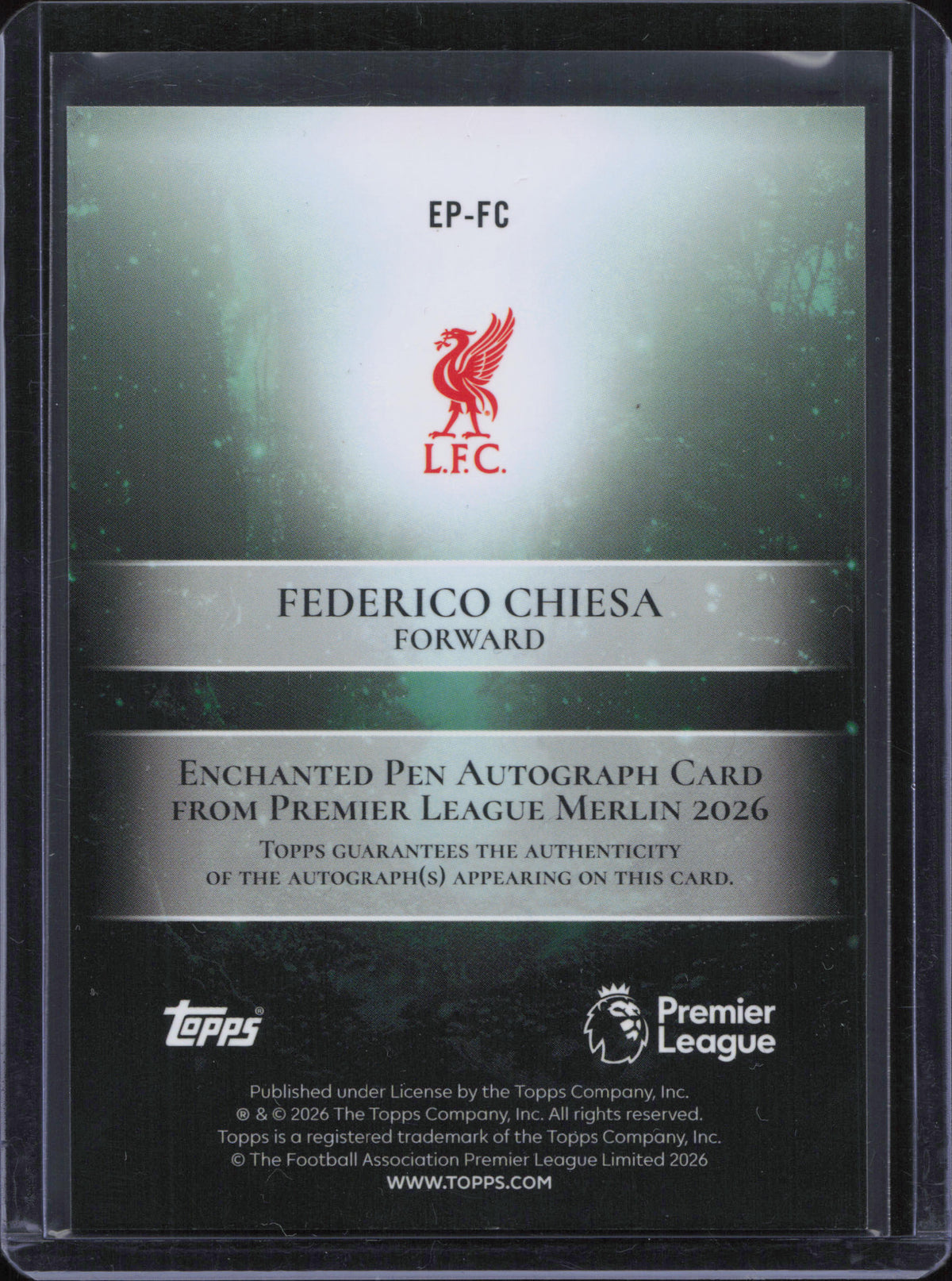Federico Chiesa Autograph Topps Merlin