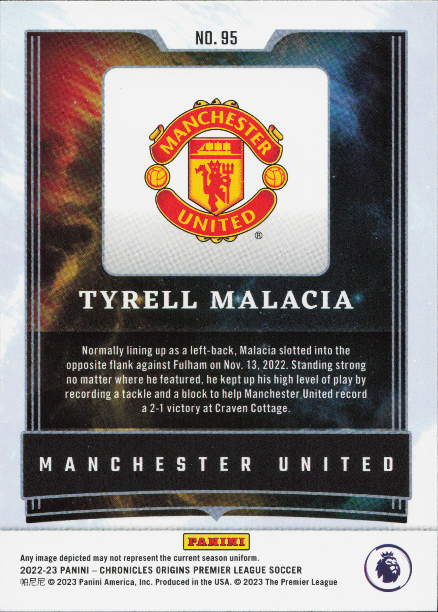 Tyrell Malacia Rookie Purple Astro Origins Panini Chronicles