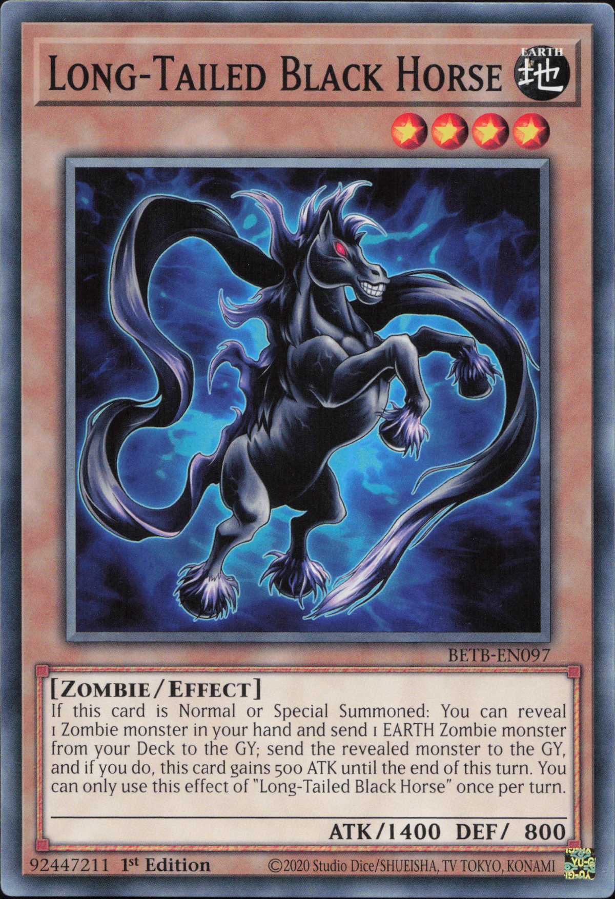 Long-Tailed Black Horse