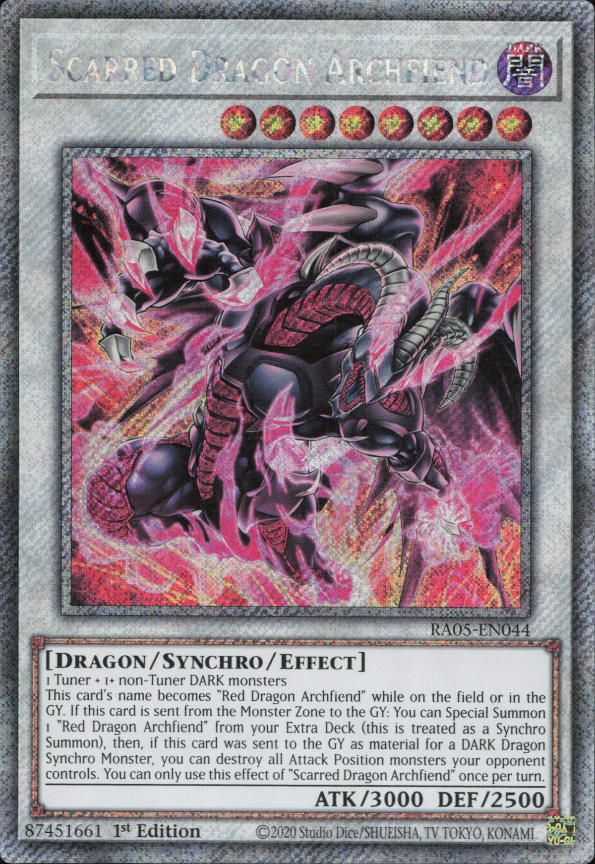 Scarred Dragon Archfiend (V.4 - Platinum Secret Rare)