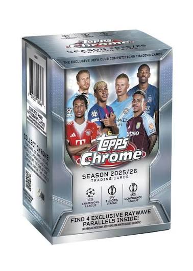 2025-26 Topps Chrome UEFA Club Competitions Soccer Blaster Box