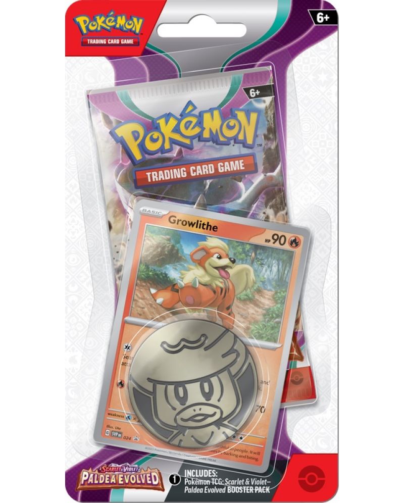 Pokemon TCG: Scarlet & Violet - Paldea Evolved Checklane Blister - Growlithe