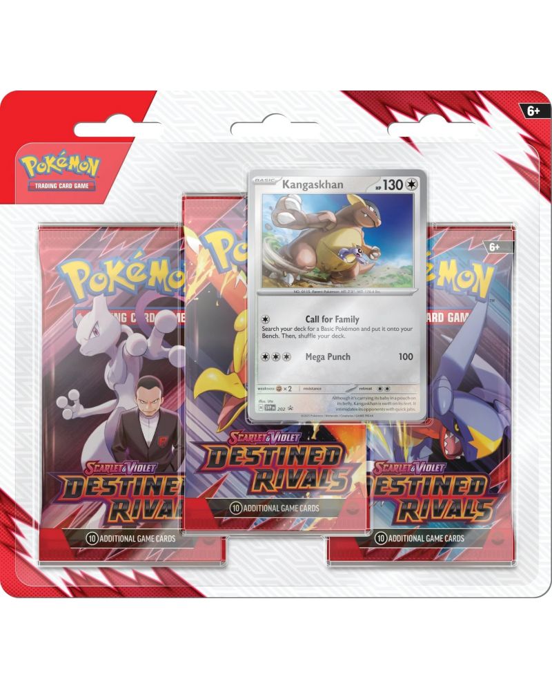 Pokémon TCG: Scarlet & Violet Destined Rivals 3 Pack Blister - Kangaskhan