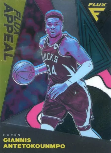 GIANNIS ANTETOKOUNMPO #18 FLUX APPEAL INSERT BUCKS 2022-23 Panini Flux