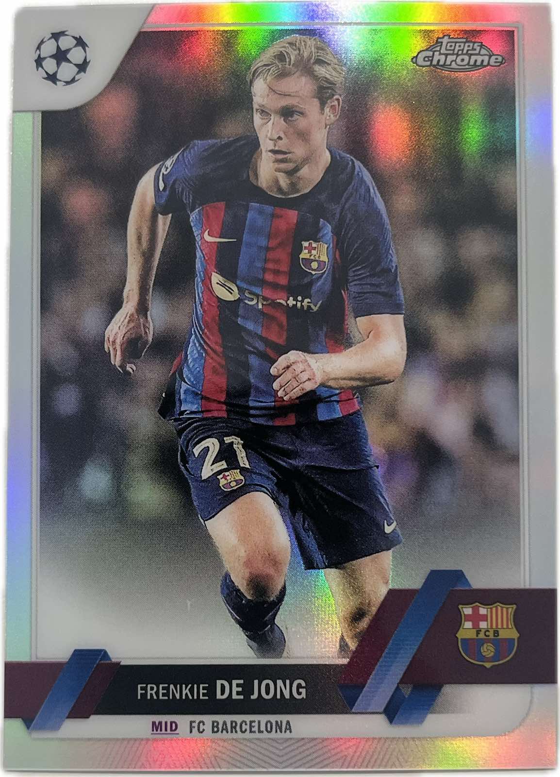 Frenkie de Jong 2022-23 Topps Chrome UEFA Silver Parallel #30