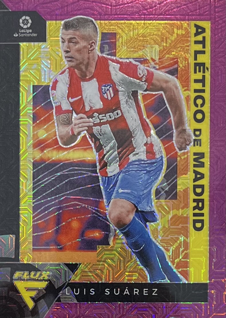 Luis Suarez Flux Purple Mojo Prizm #271 2021-22 Panini Chronicles La Liga