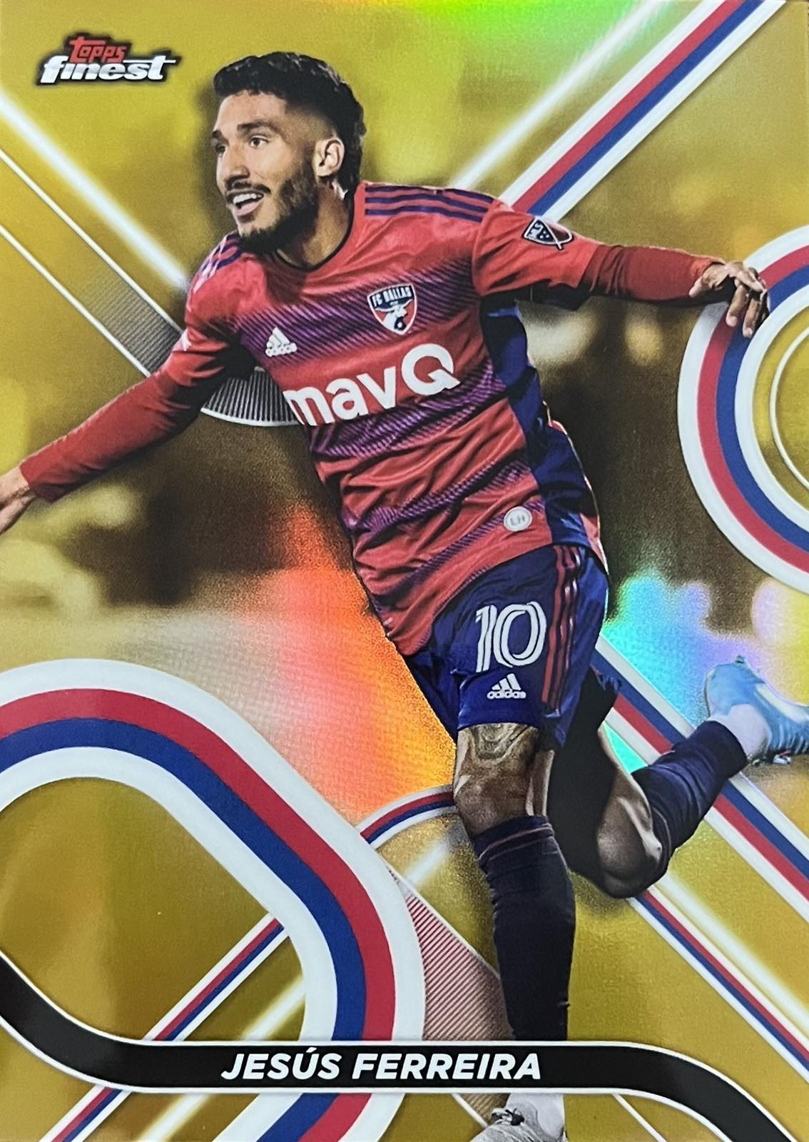 Jesus Ferreira Numbered /50 Gold Refractor 2023 Topps Finest MLS Soccer