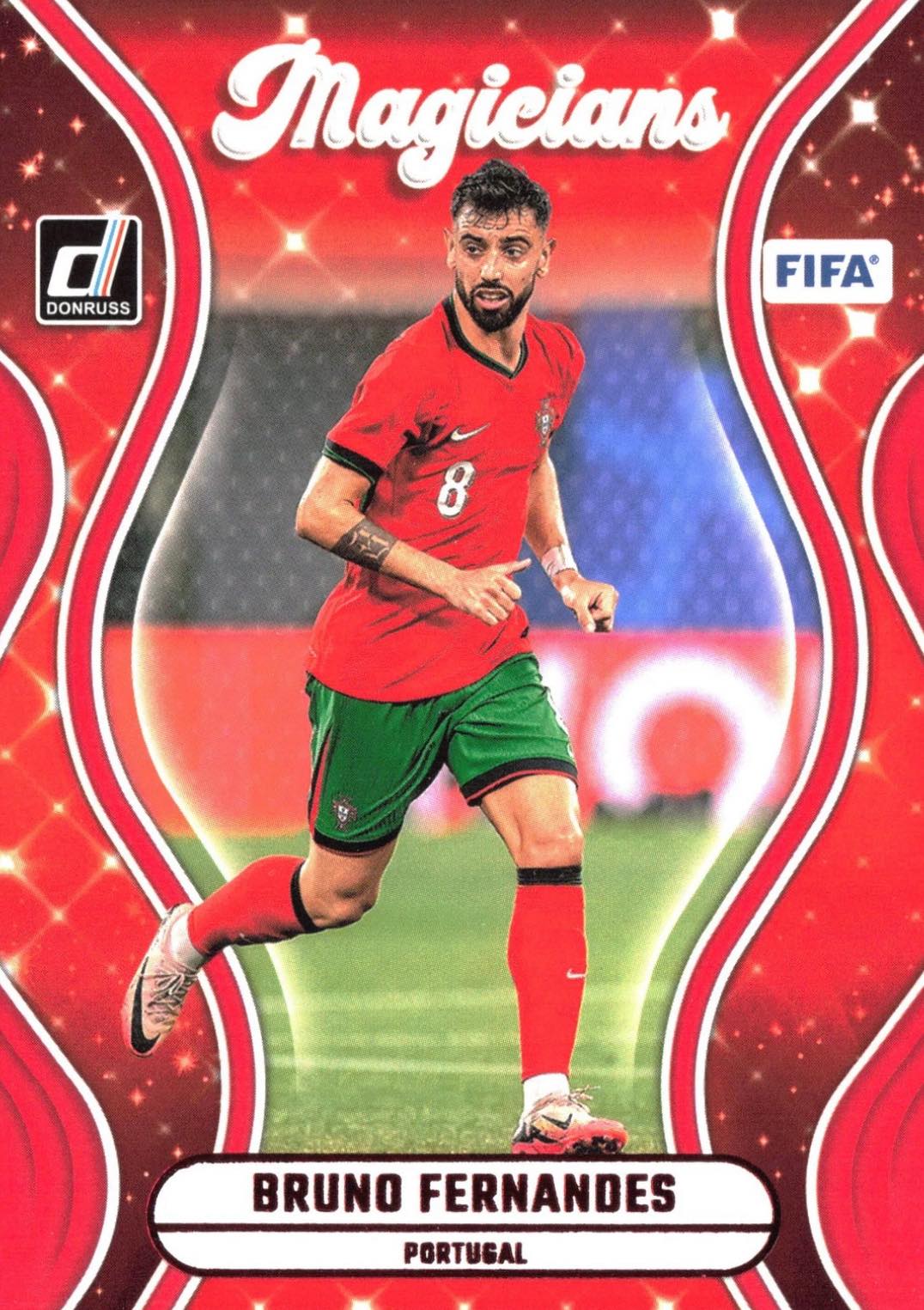 Bruno Fernandes Magicians Red Parallel Donruss 2024-25
