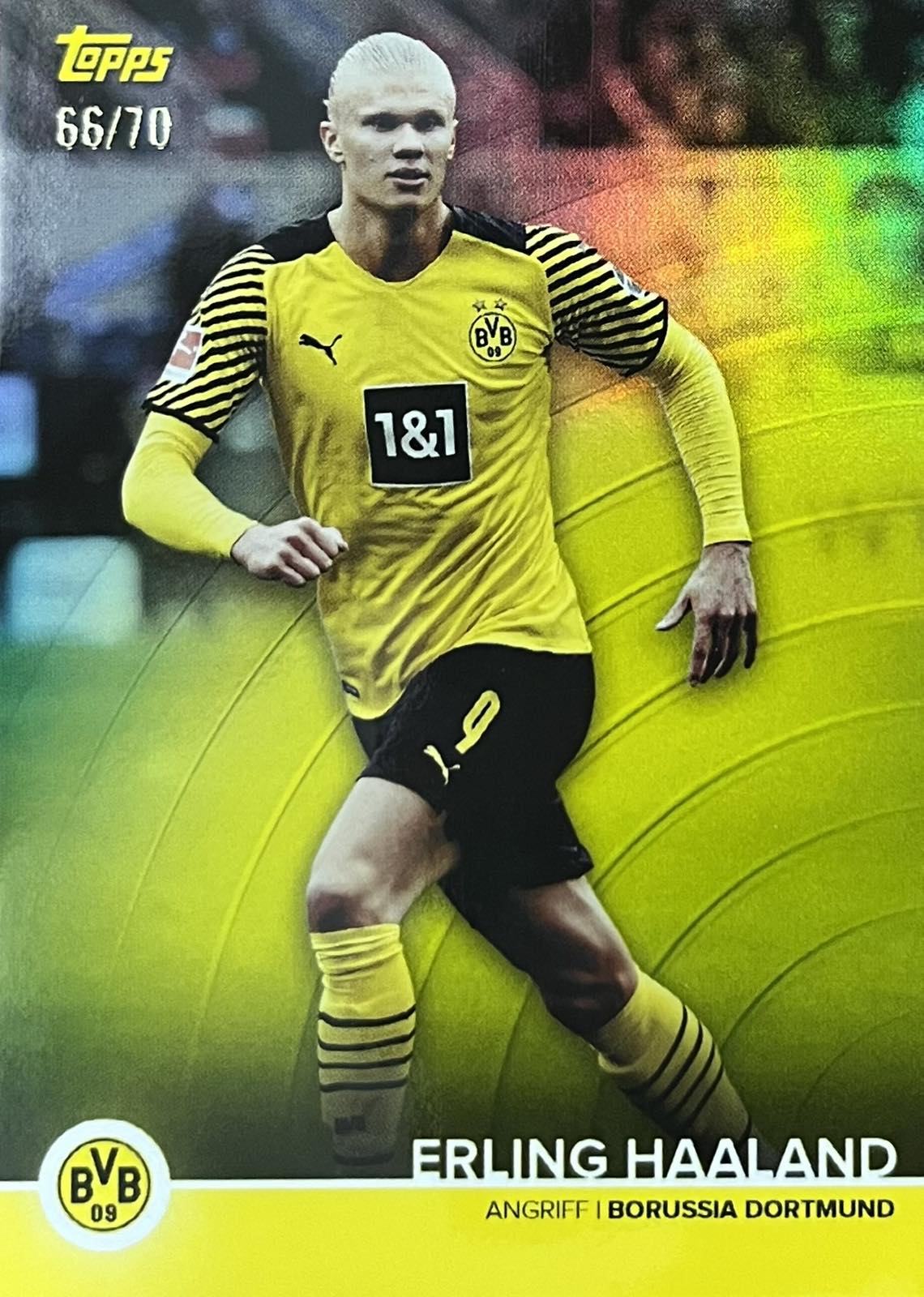 Erling Haaland Numbered /70 Topps Borussia Fan Set