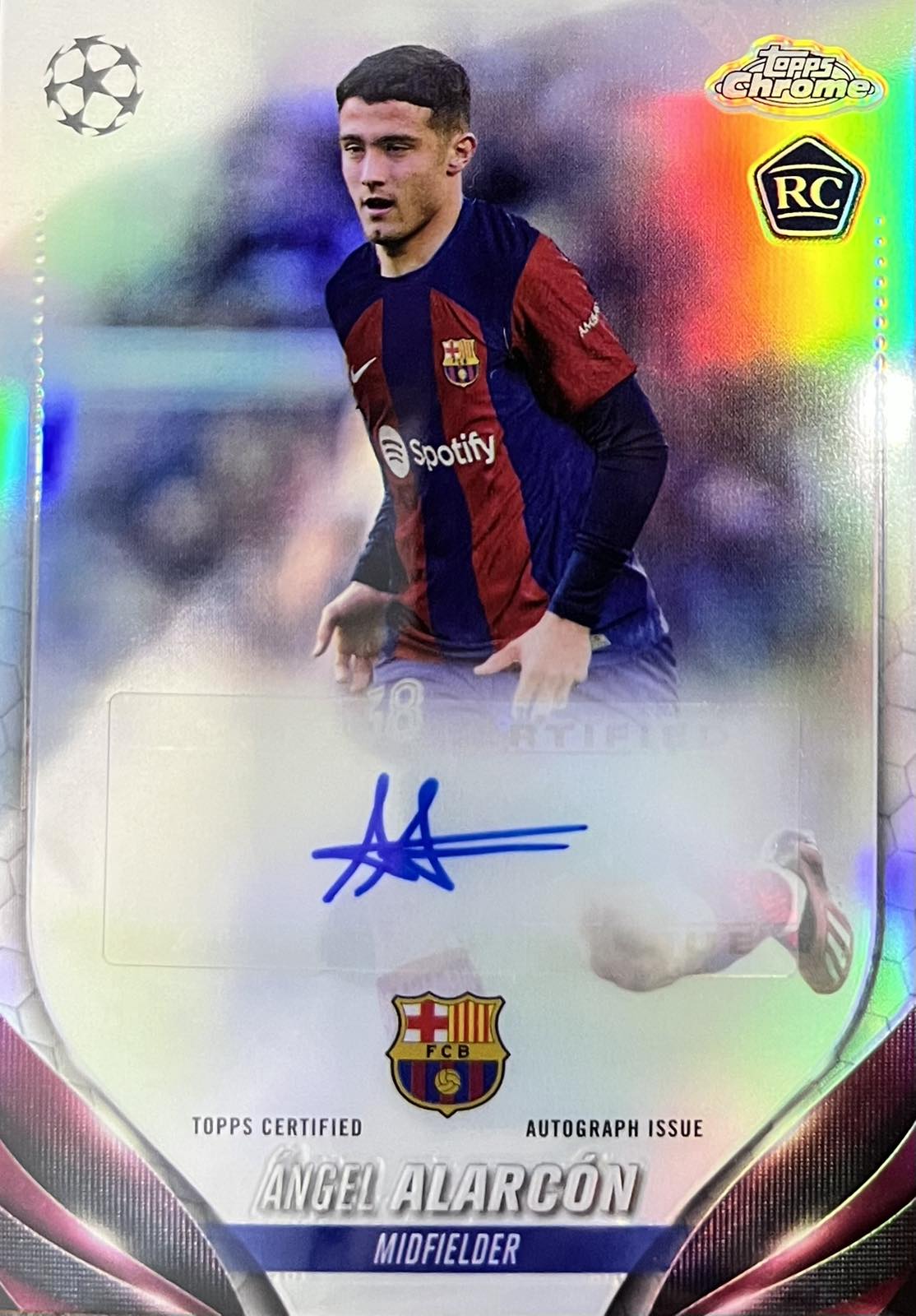 Angel Alarcon Autograph Rookie Topps Chrome Barcelona