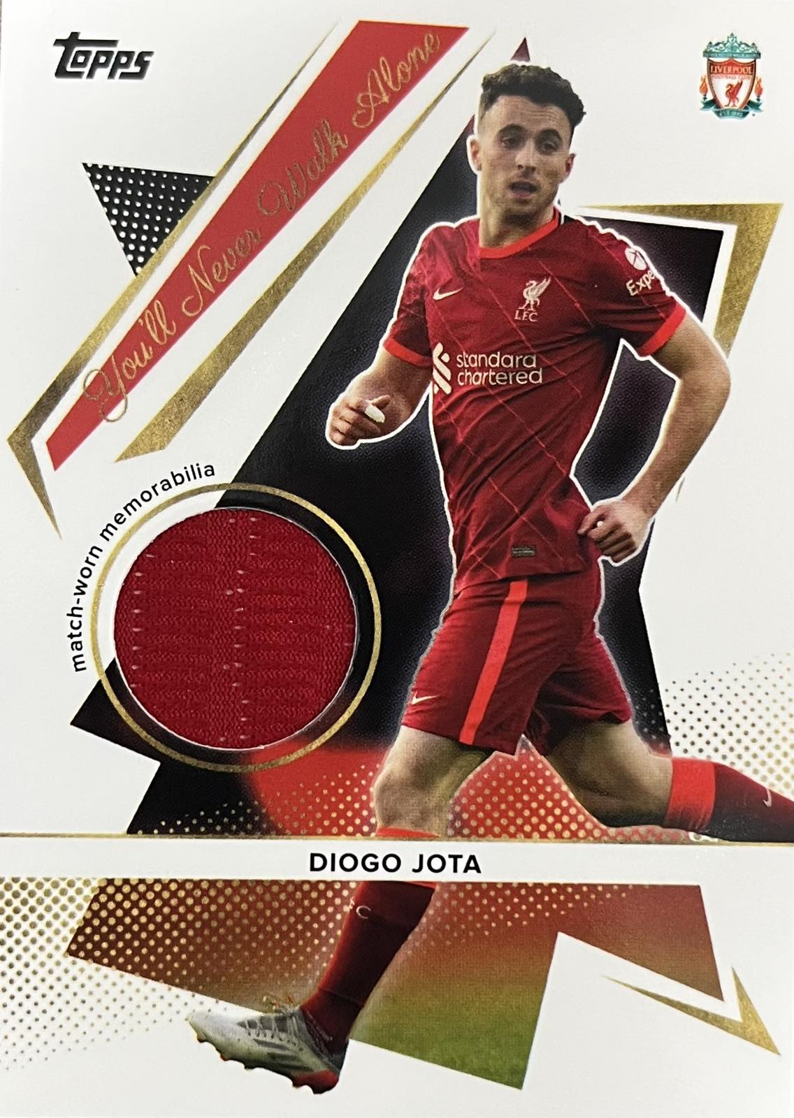 Diogo Jota Match-Worn Patch Liverpool Fan Set